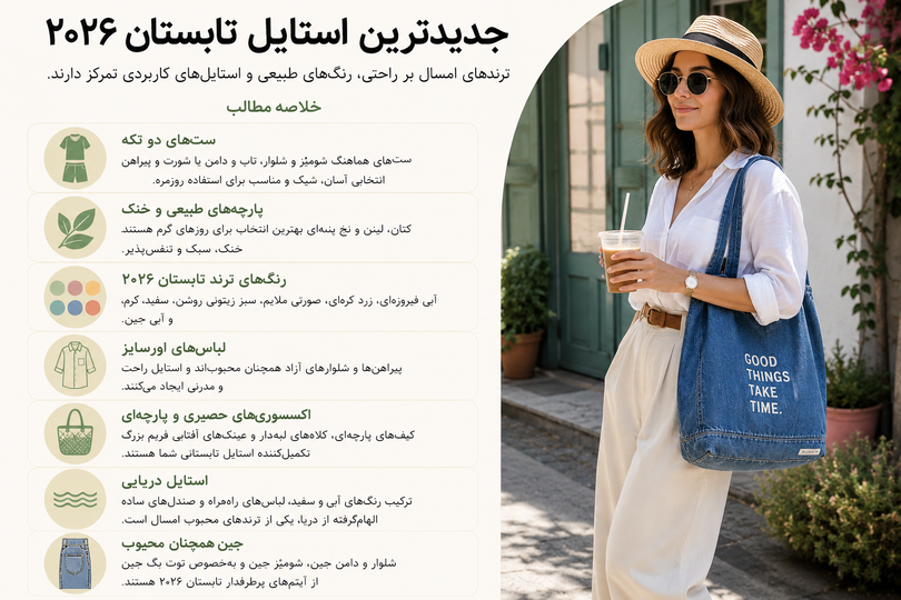 جدیدترین استایل تابستان ۲۰۲۶؛ ترندهایی که امسال همه میپوشند
